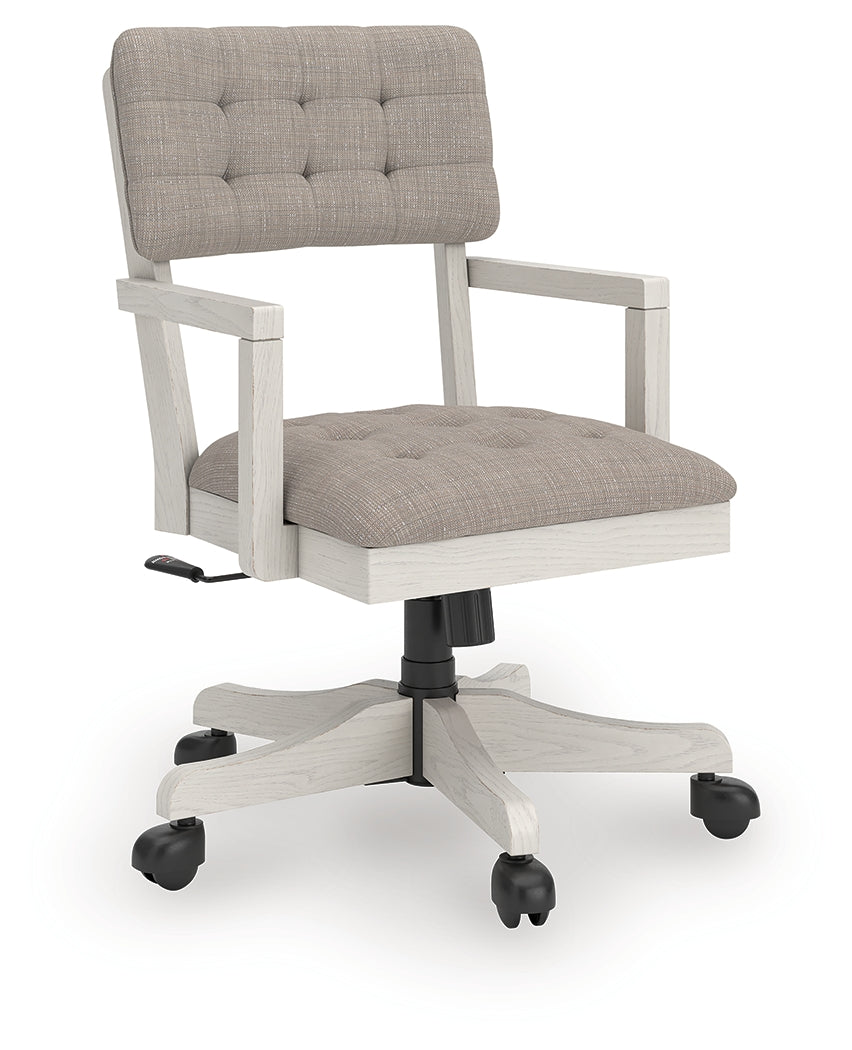 Orange Furniture Outlet - Ashley Furniture - Robbinsdale Home Office Desk Chair - Home Office Desk Chair (1/CN) / Antique White - H742-01A