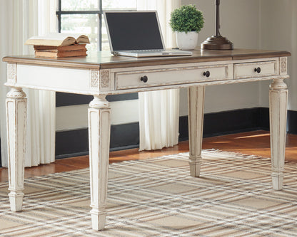 Orange Furniture Outlet - Ashley Furniture - Realyn Office Desk - Home Office Lift Top Desk / White/Brown - H743-134