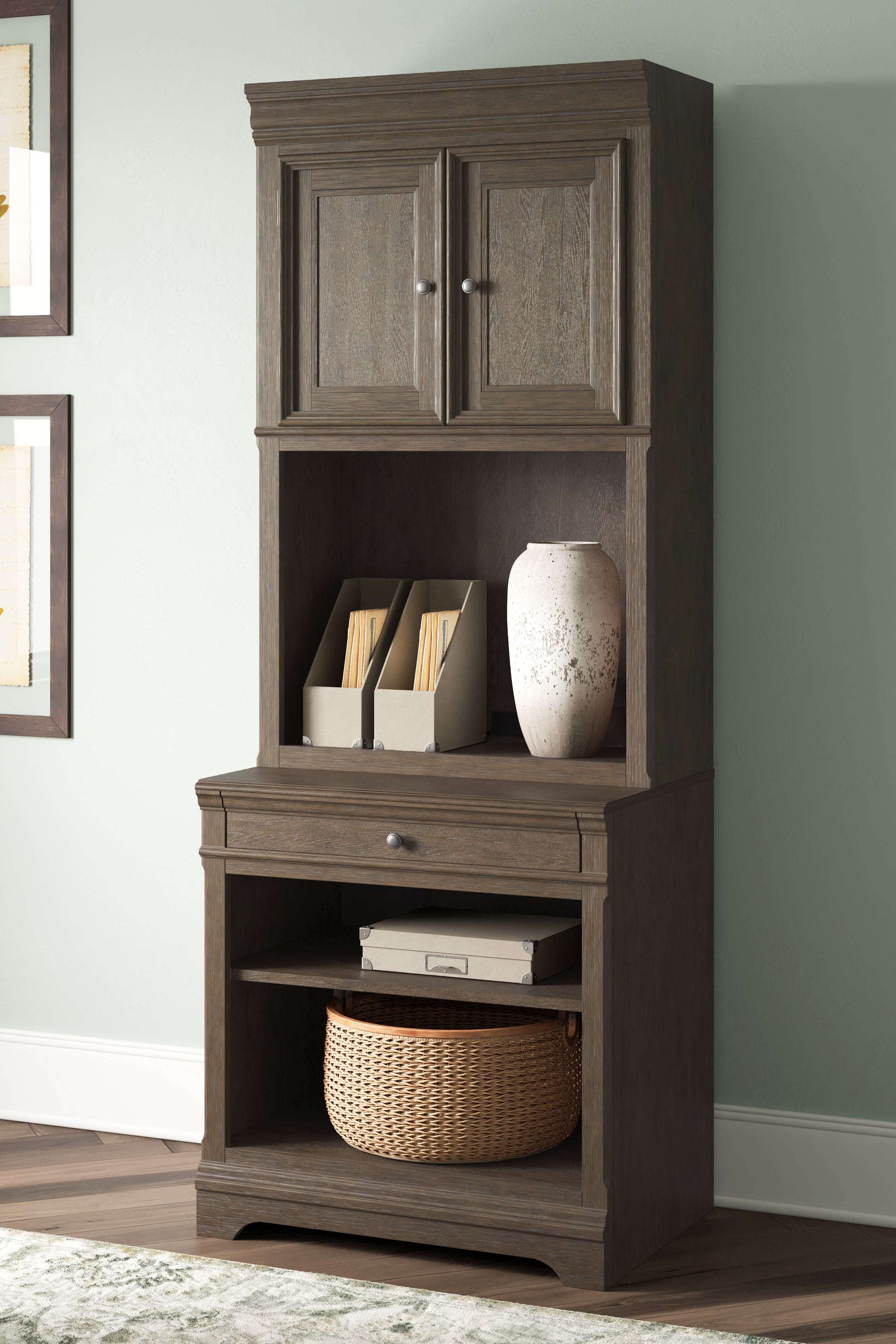 Orange Furniture Outlet - Ashley Furniture - Janismore Bookcase - Bookcase / Weathered Gray - H776H7