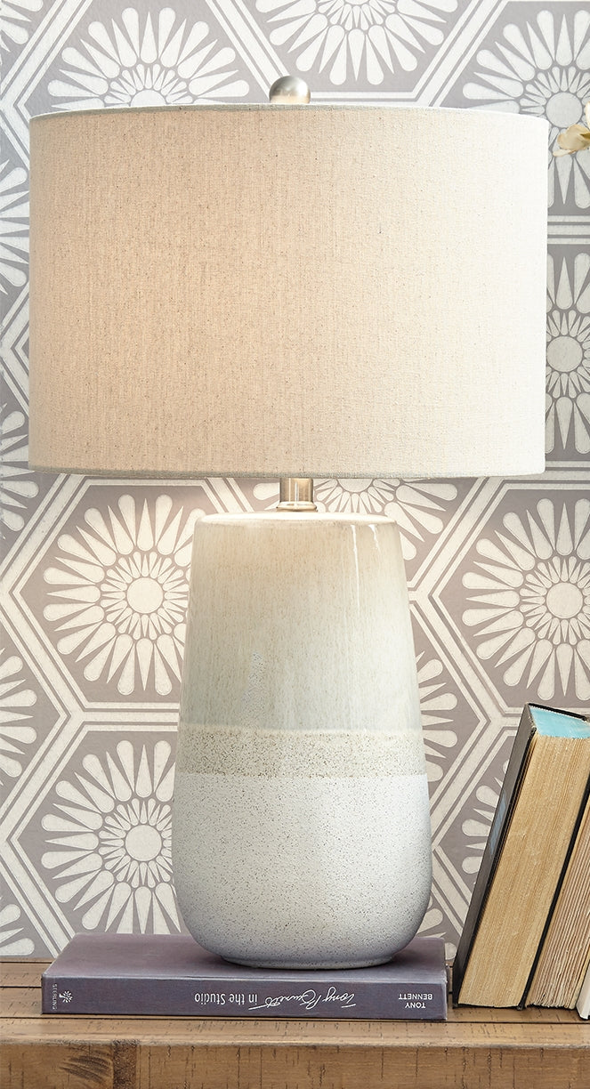 Orange Furniture Outlet - Ashley Furniture - Shavon Lighting - Table Lamp (Set of 2) / Beige/White - L100724X2