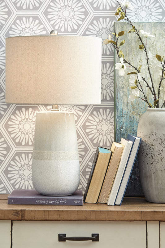 Orange Furniture Outlet - Ashley Furniture - Shavon Lighting - Table Lamp (Set of 2) / Beige/White - L100724X2