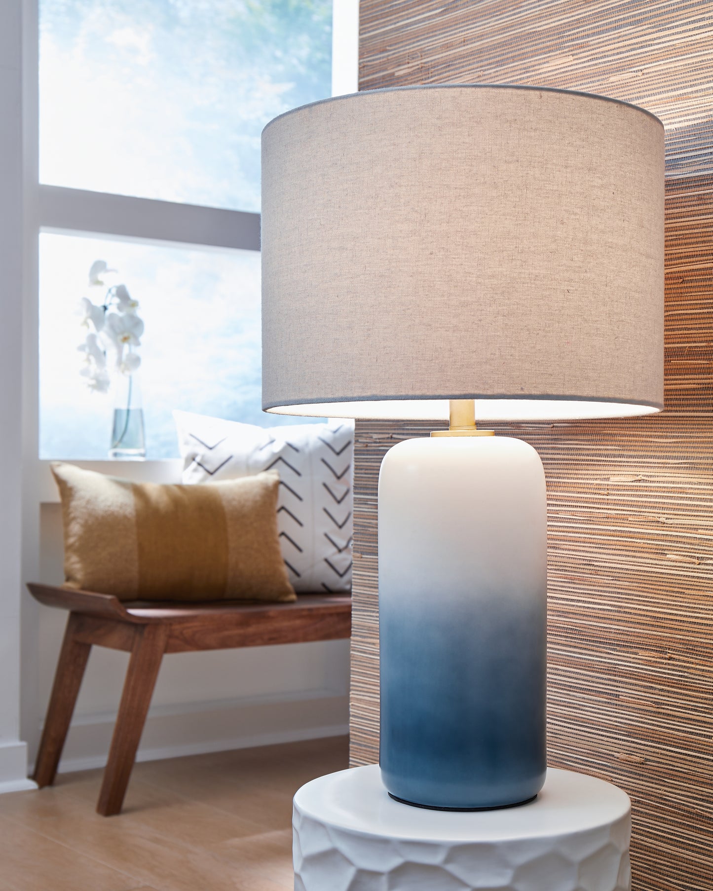 Orange Furniture Outlet - Ashley Furniture - Lemrich Lighting - Table Lamp (Set of 2) / White/Teal - L123874X2