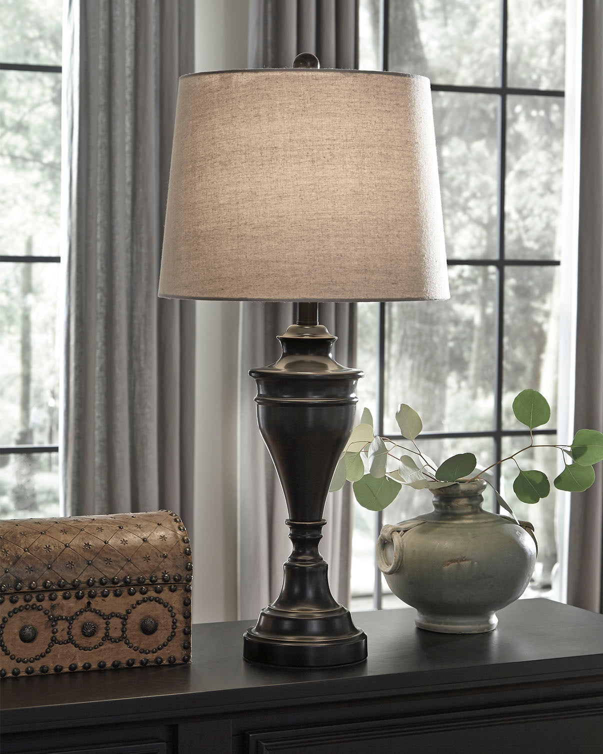 Orange Furniture Outlet - Ashley Furniture - Darlita Lighting - Metal Table Lamp (Set of 2) / Bronze Finish - L204024