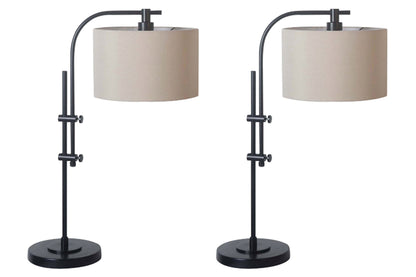 Orange Furniture Outlet - Ashley Furniture - Baronvale Lighting - Accent Lamp (Set of 2) / Black - L206043X2