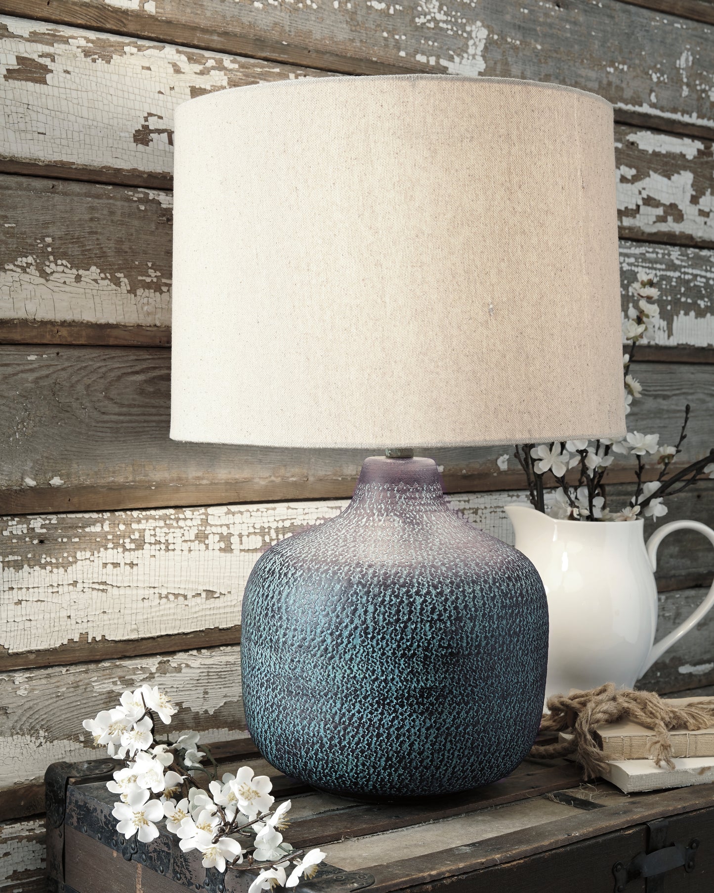 Orange Furniture Outlet - Ashley Furniture - Malthace Lighting - Table Lamp (Set of 2) / Patina - L207304X2