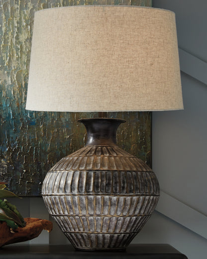 Orange Furniture Outlet - Ashley Furniture - Magan Lighting - Table Lamp (Set of 2) / Antique Bronze Finish - L207354X2