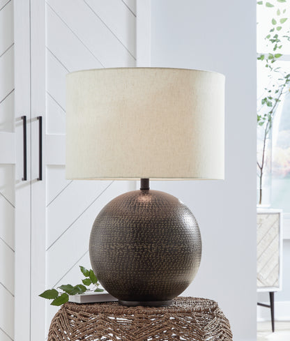 Orange Furniture Outlet - Ashley Furniture - Hambell Lighting - Table Lamp (Set of 2) / Black/Gold Finish - L207434X2