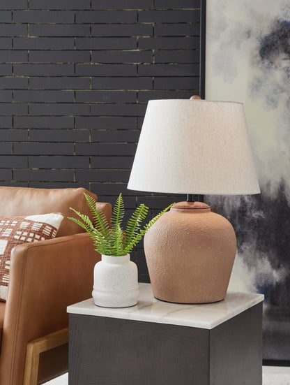 Orange Furniture Outlet - Ashley Furniture - Scantor Lighting - Table Lamp (Set of 2) / Rust - L207464X2