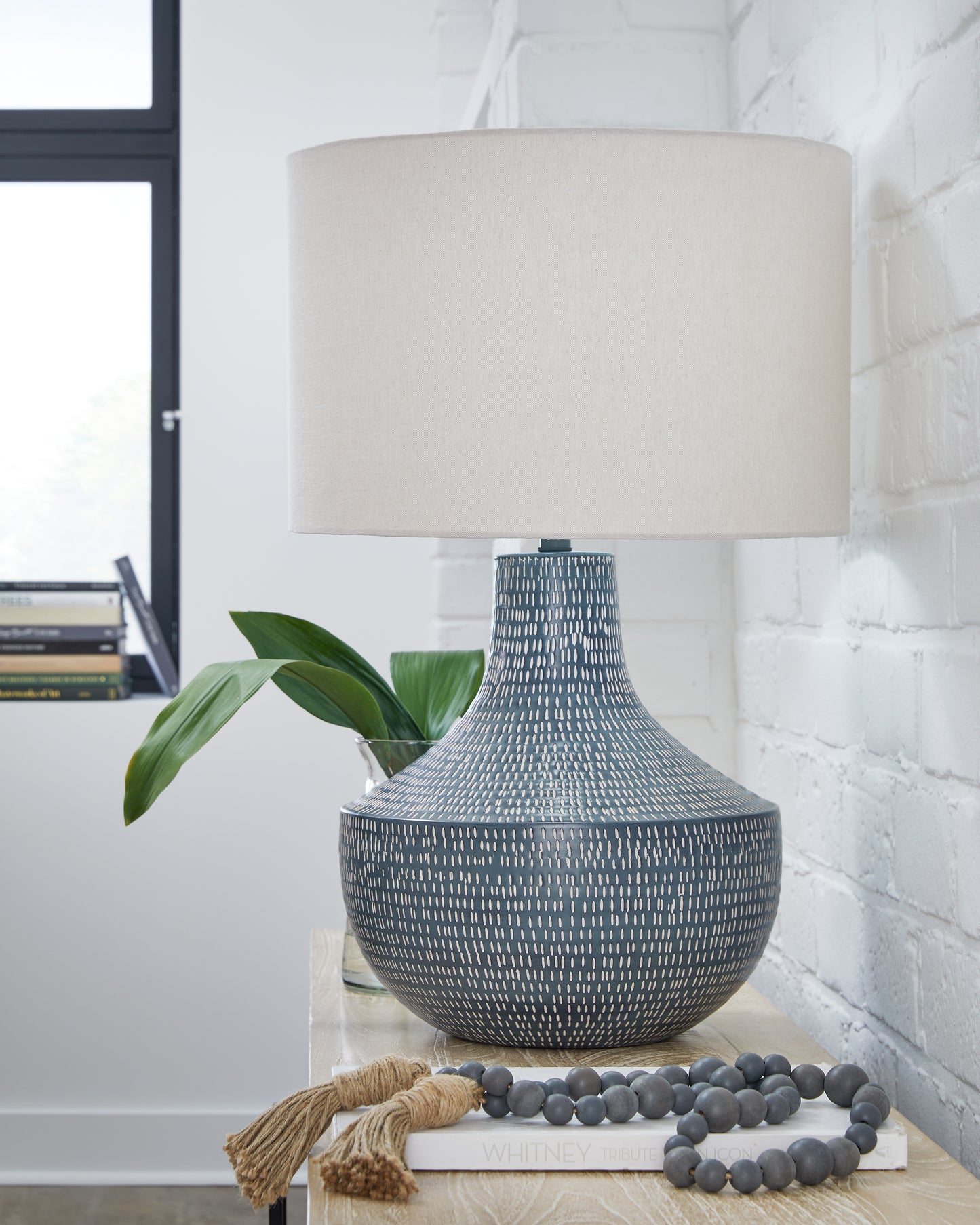 Orange Furniture Outlet - Ashley Furniture - Schylarmont Lighting - 2-Piece Lamp Set / Antique Gray/White - L207474X2