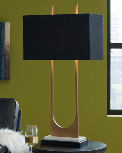 Orange Furniture Outlet - Ashley Furniture - Malana Lighting - Table Lamp (Set of 2) / Brass Finish - L208254X2