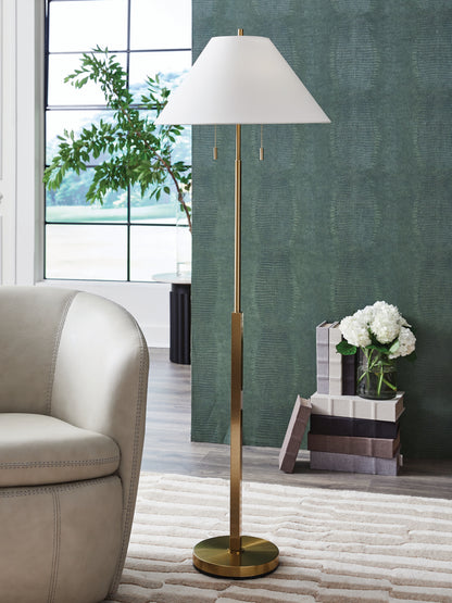Orange Furniture Outlet - Ashley Furniture - Haigwood Lighting - Metal Floor Lamp (1/CN) / Gold Finish - L208471