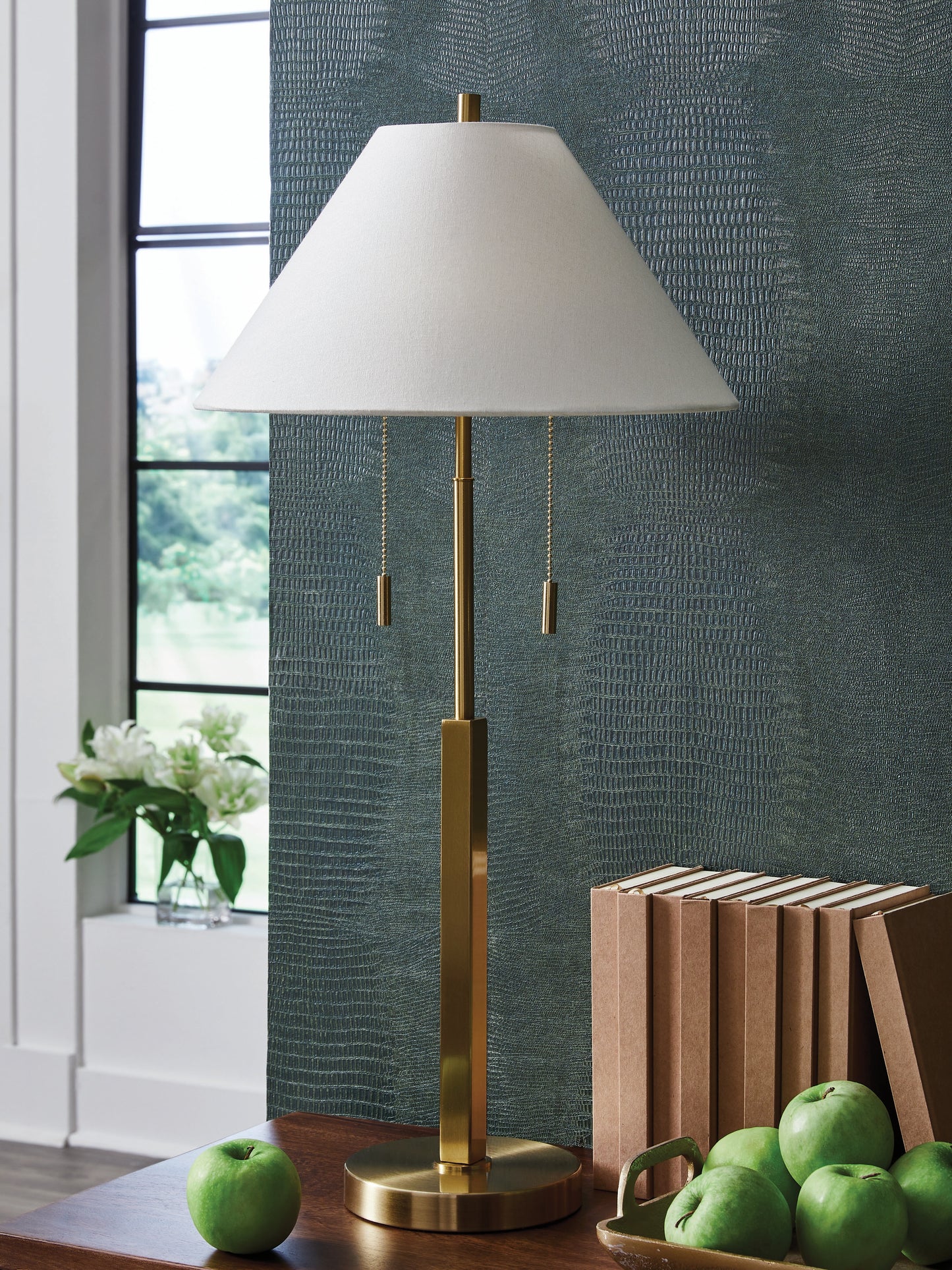 Orange Furniture Outlet - Ashley Furniture - Haigwood Lighting - Metal Table Lamp (1/CN) / Gold Finish - L208474