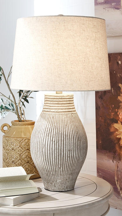 Orange Furniture Outlet - Ashley Furniture - Layal Lighting - Table Lamp (Set of 2) / Beige - L235634X2