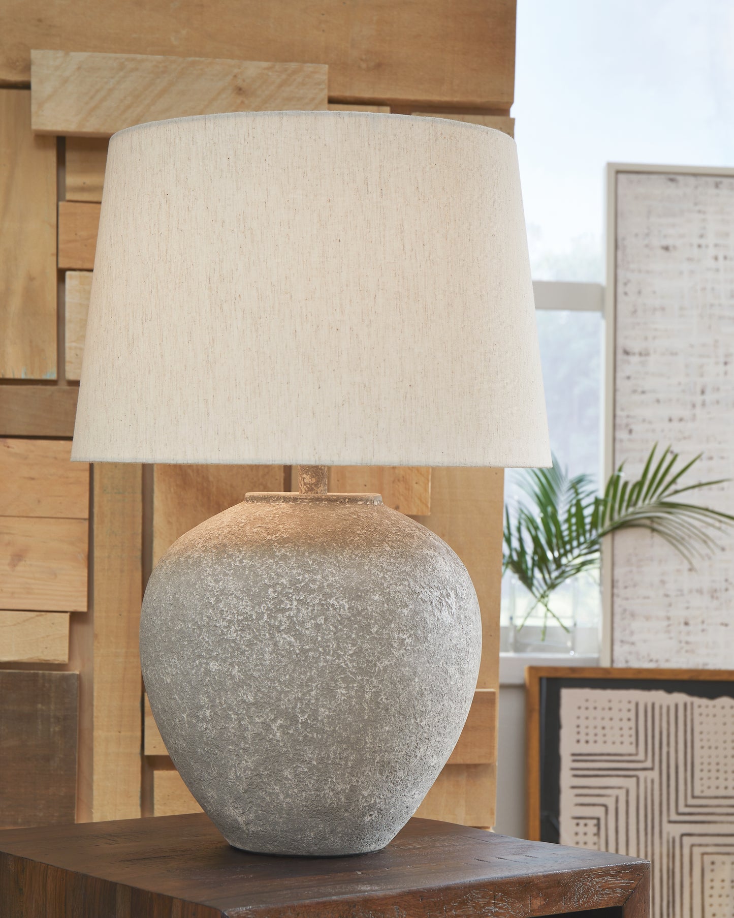 Orange Furniture Outlet - Ashley Furniture - Dreward Lighting - Table Lamp (Set of 2) / Distressed Gray - L235694X2