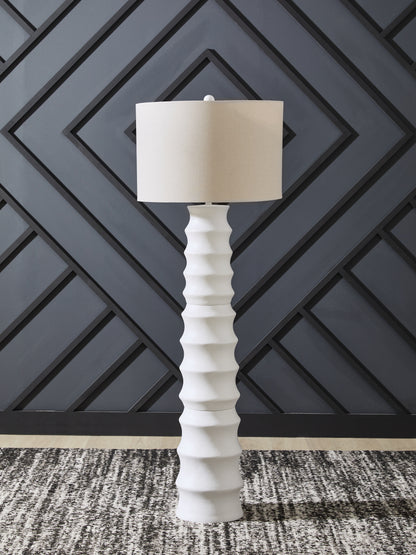 Orange Furniture Outlet - Ashley Furniture - Veraleigh Lighting - Poly Table Lamp (1/CN) / White - L235854