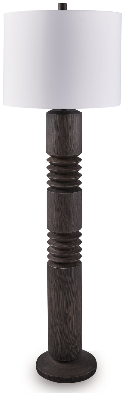 Orange Furniture Outlet - Ashley Furniture - Fainwell Lighting - Poly Floor Lamp (1/CN) / Distressed Black - L235861