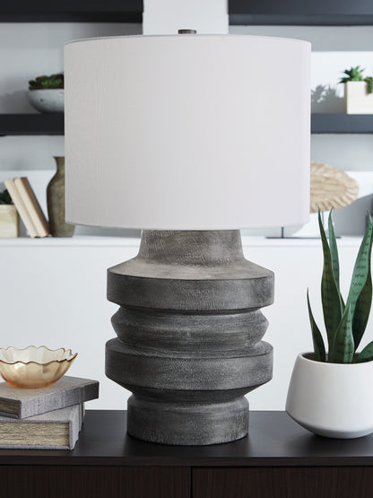 Orange Furniture Outlet - Ashley Furniture - Wahida Lighting - Poly Table Lamp (1/CN) / Distressed Black - L235914