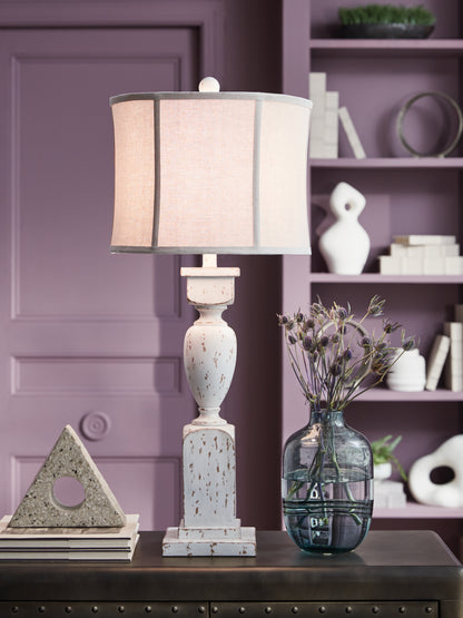 Orange Furniture Outlet - Ashley Furniture - Madsbrook Lighting - Poly Floor Lamp (1/CN) / Antique White - L235921