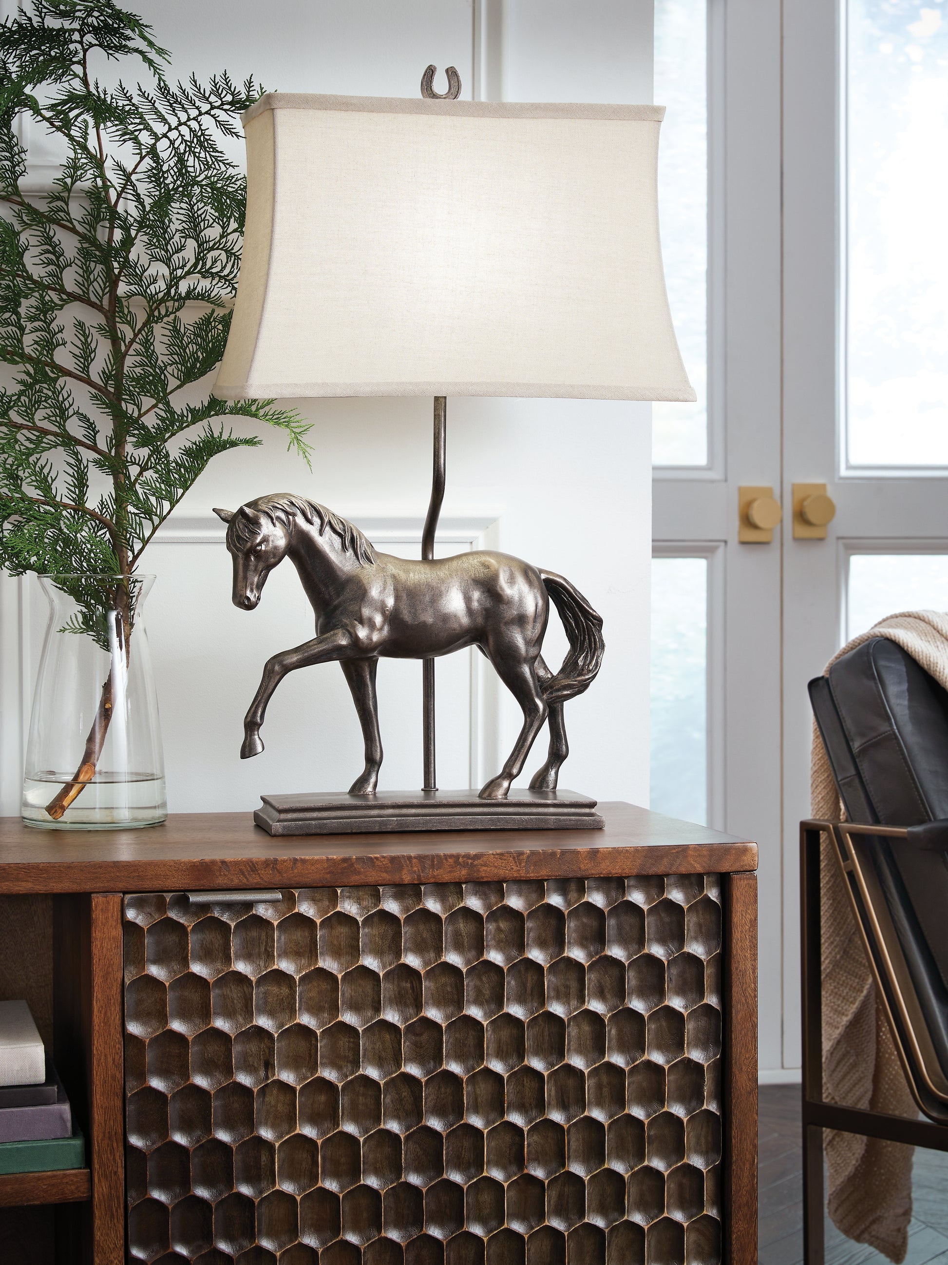 Orange Furniture Outlet - Ashley Furniture - Sandorman Lighting - Poly Table Lamp (1/CN) / Bronze Finish - L317044