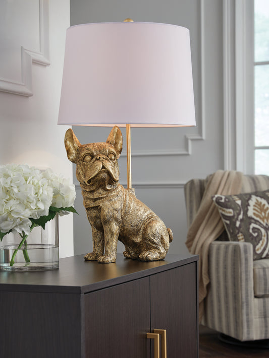 Orange Furniture Outlet - Ashley Furniture - Wadeland Lighting - Poly Table Lamp (1/CN) / Gold Finish - L317054