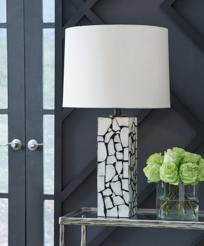 Orange Furniture Outlet - Ashley Furniture - Macaria Lighting - Table Lamp (Set of 2) / White/Black - L429044X2
