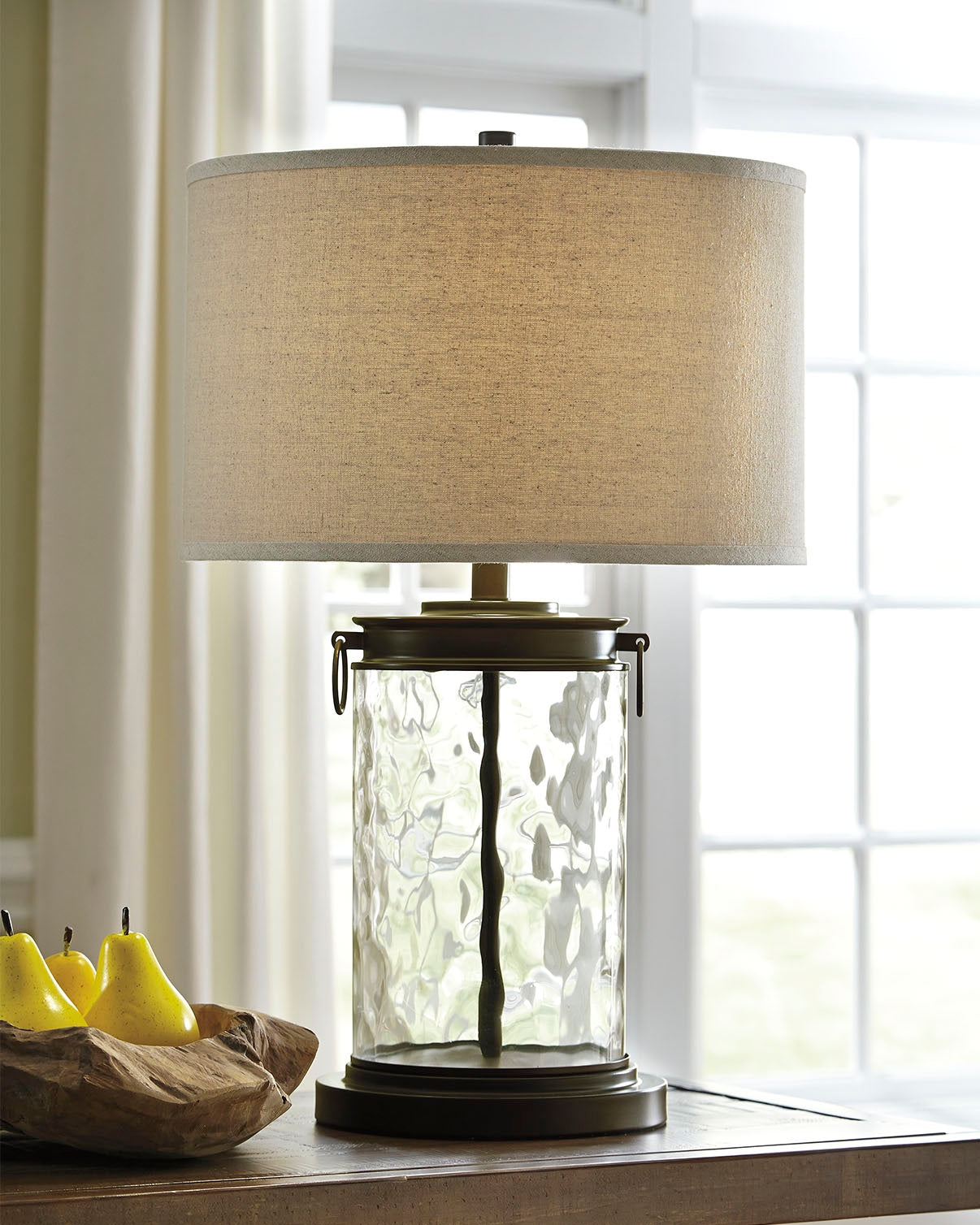 Orange Furniture Outlet - Ashley Furniture - Tailynn Lighting - Table Lamp (Set of 2) / Clear/Bronze Finish - L430324X2
