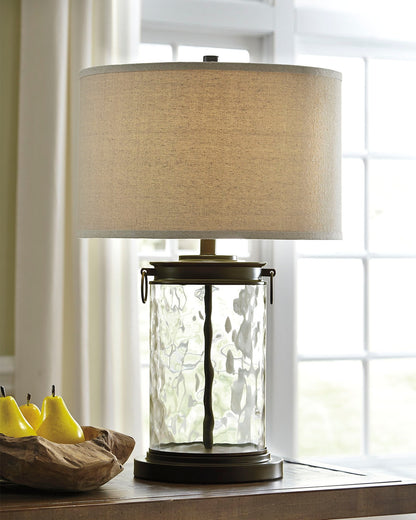 Orange Furniture Outlet - Ashley Furniture - Tailynn Lighting - Table Lamp (Set of 2) / Clear/Bronze Finish - L430324X2