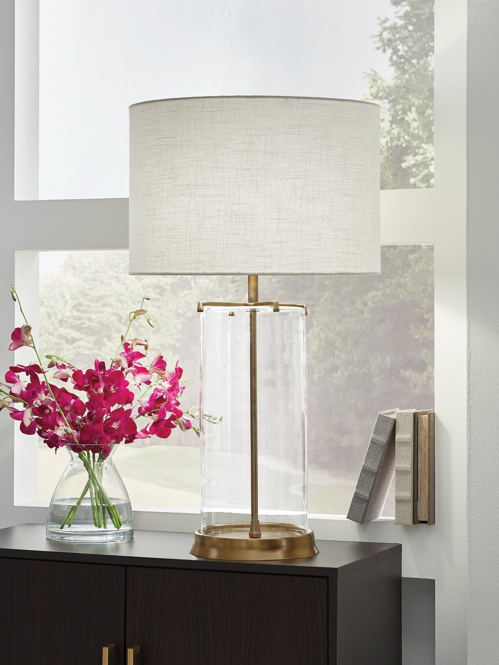 Orange Furniture Outlet - Ashley Furniture - Gizeh Lighting - Glass Table Lamp (1/CN) - L430954