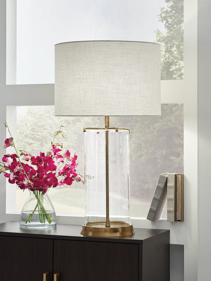 Orange Furniture Outlet - Ashley Furniture - Gizeh Lighting - Glass Table Lamp (1/CN) - L430954