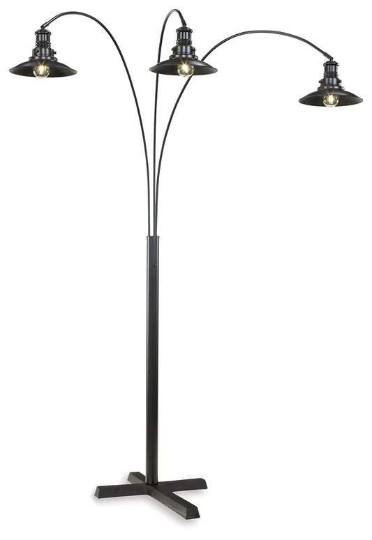 Orange Furniture Outlet - Ashley Furniture - Sheriel Lighting - Metal Arc Lamp (1/CN) / Black - L725059