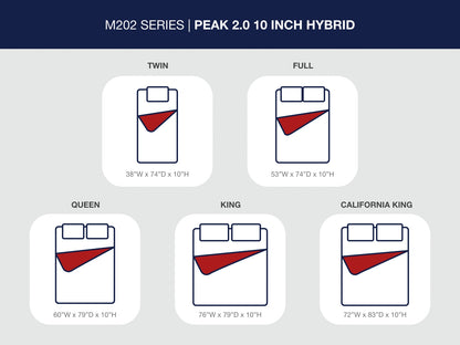 Peak 2.0 10 Hybrid Mattresses