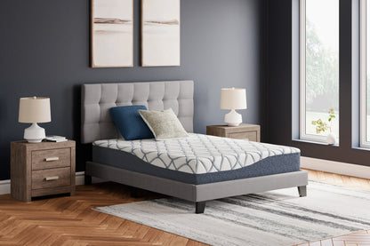 Orange Furniture Outlet - Ashley Furniture - 10 Inch Chime Elite 2.0 Mattresses - Twin / White/Blue - M42511