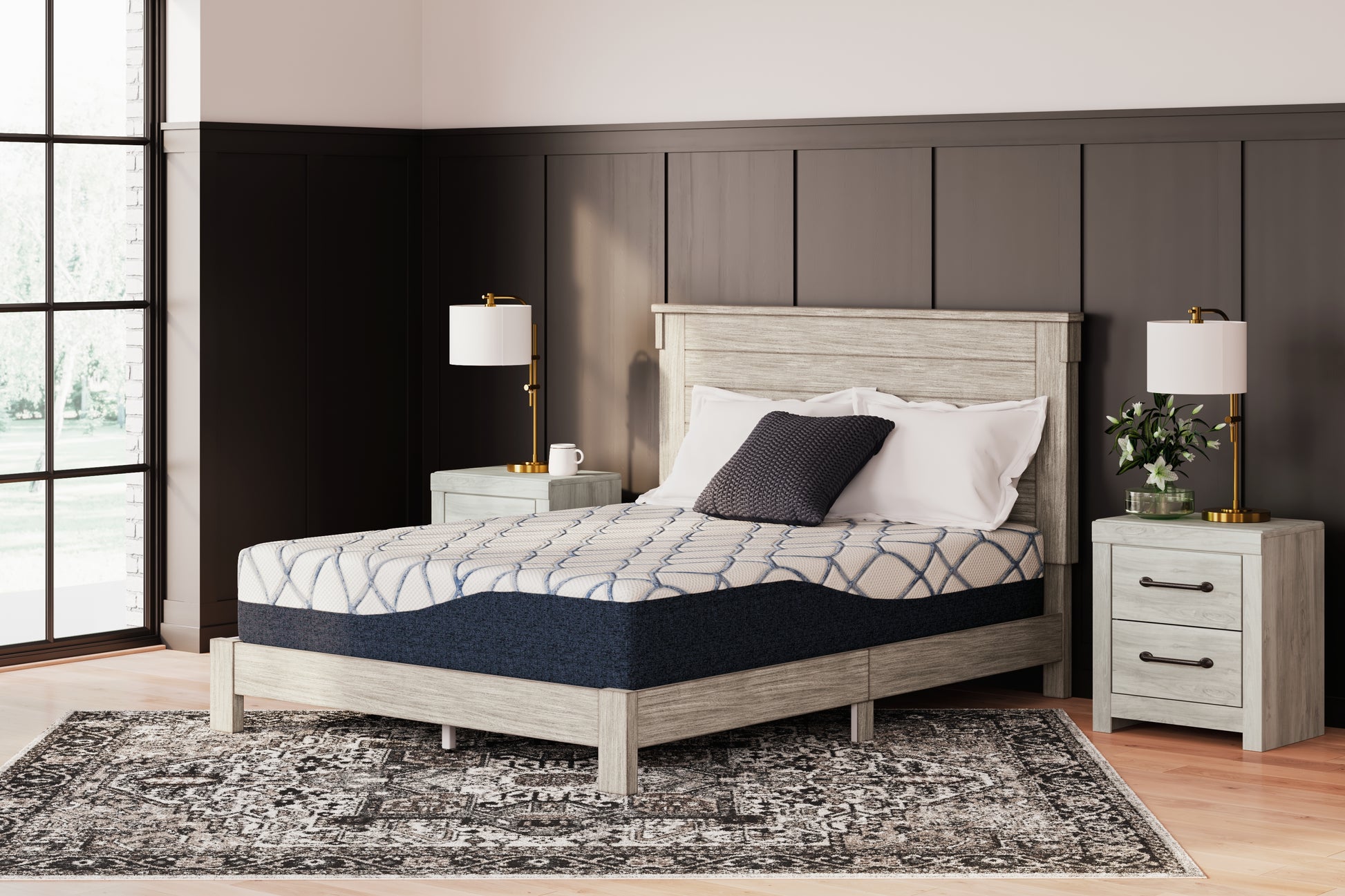 Orange Furniture Outlet - Ashley Furniture - 12 Inch Chime Elite 2.0 Mattresses - Twin / White/Blue - M42611