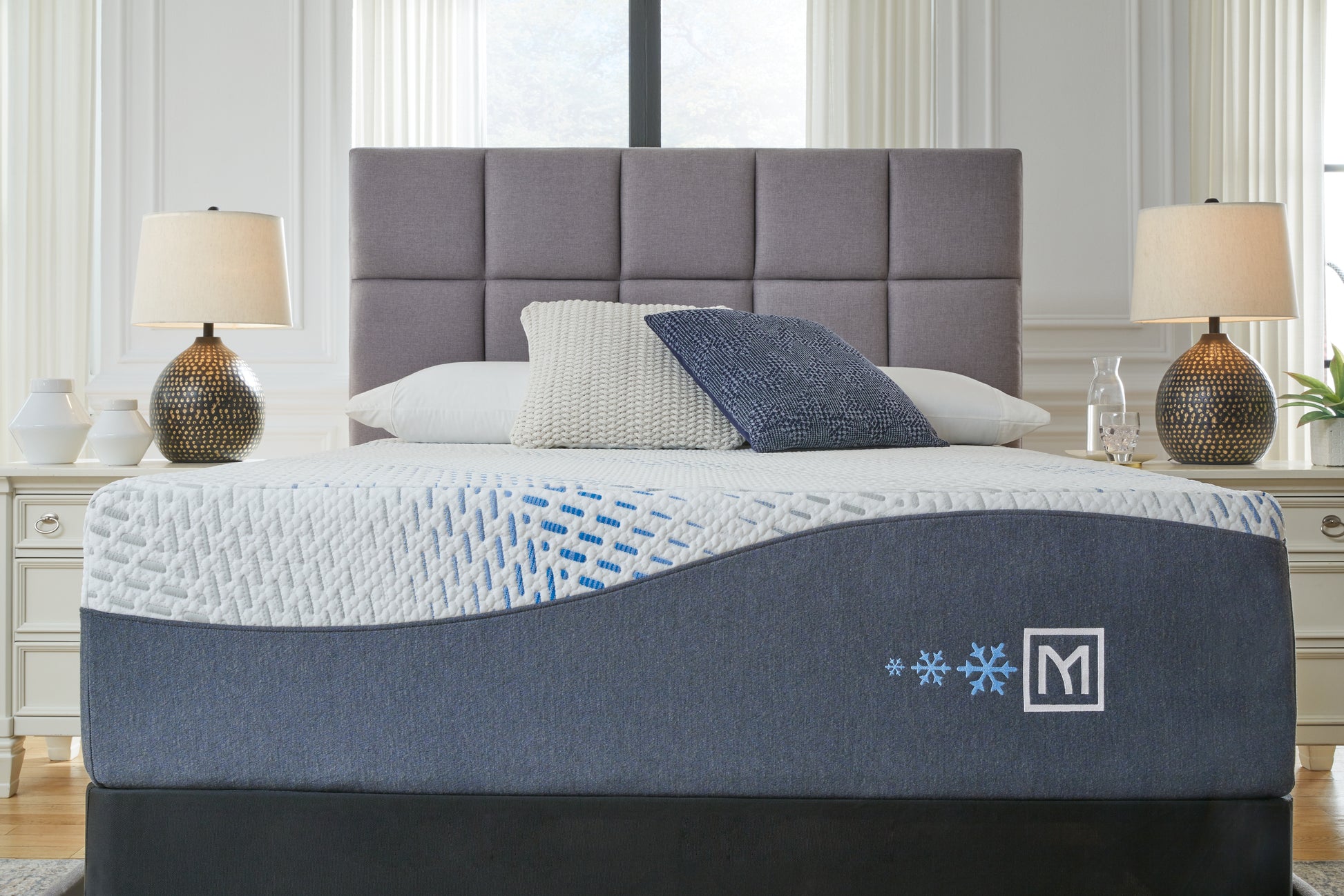 Orange Furniture Outlet - Ashley Furniture - Millennium Cushion Firm Gel Memory Foam Hybrid Mattresses - California King / White - M50751