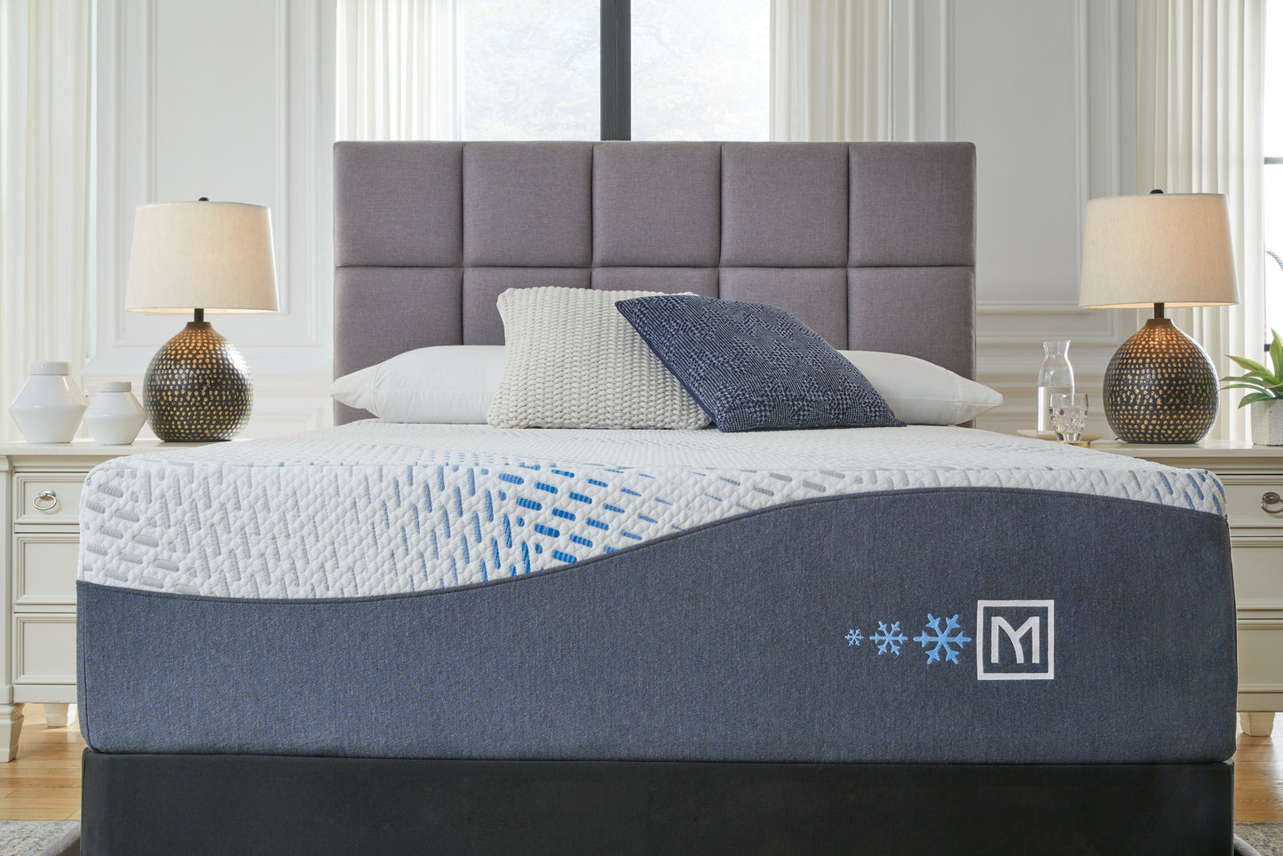 Orange Furniture Outlet - Ashley Furniture - Millennium Luxury Plush Gel Latex Hybrid Mattresses - Queen / White - M50831