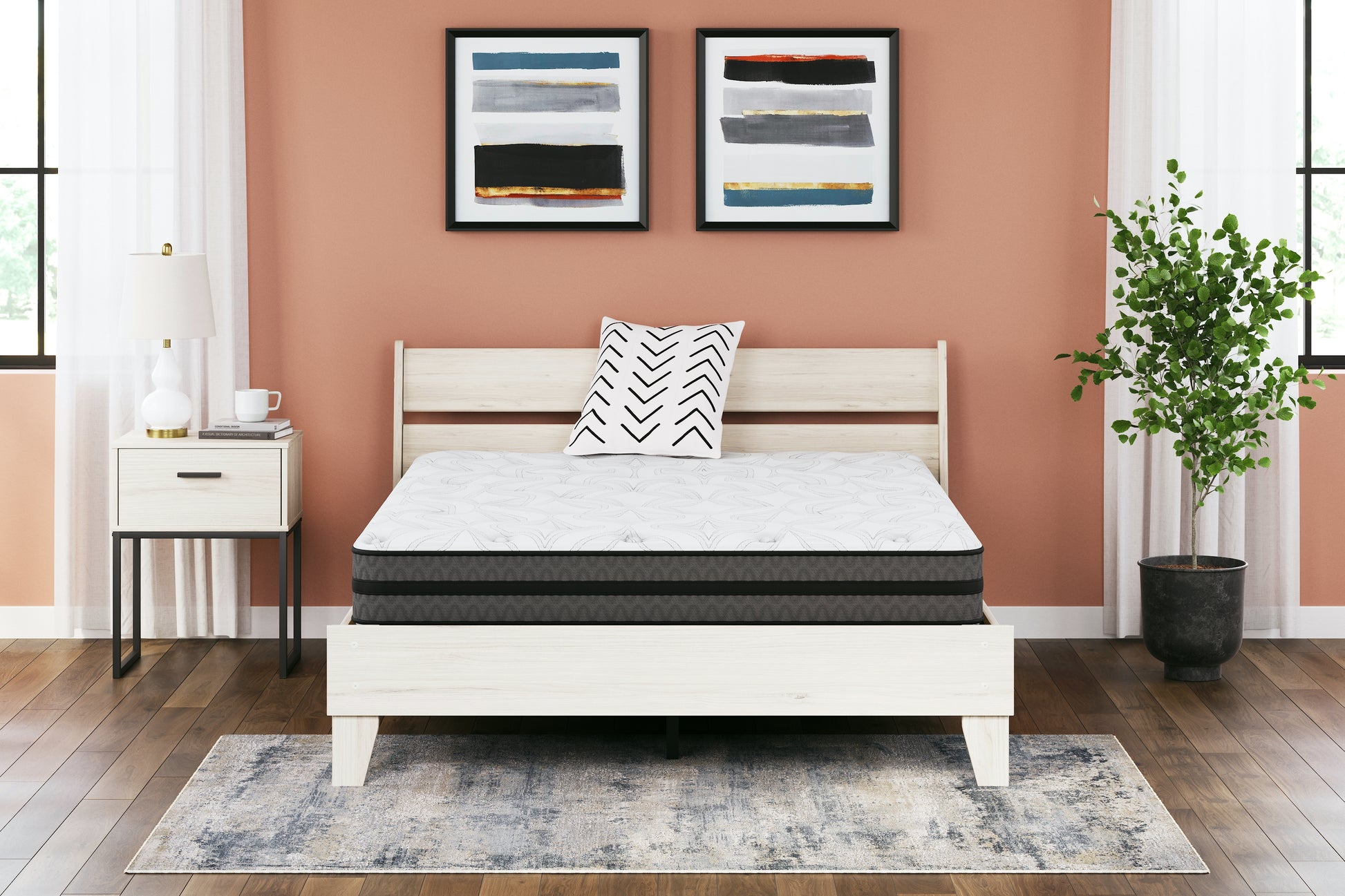 Orange Furniture Outlet - Ashley Furniture - 10 Inch Pocketed Hybrid Mattresses - California King / White - M58951