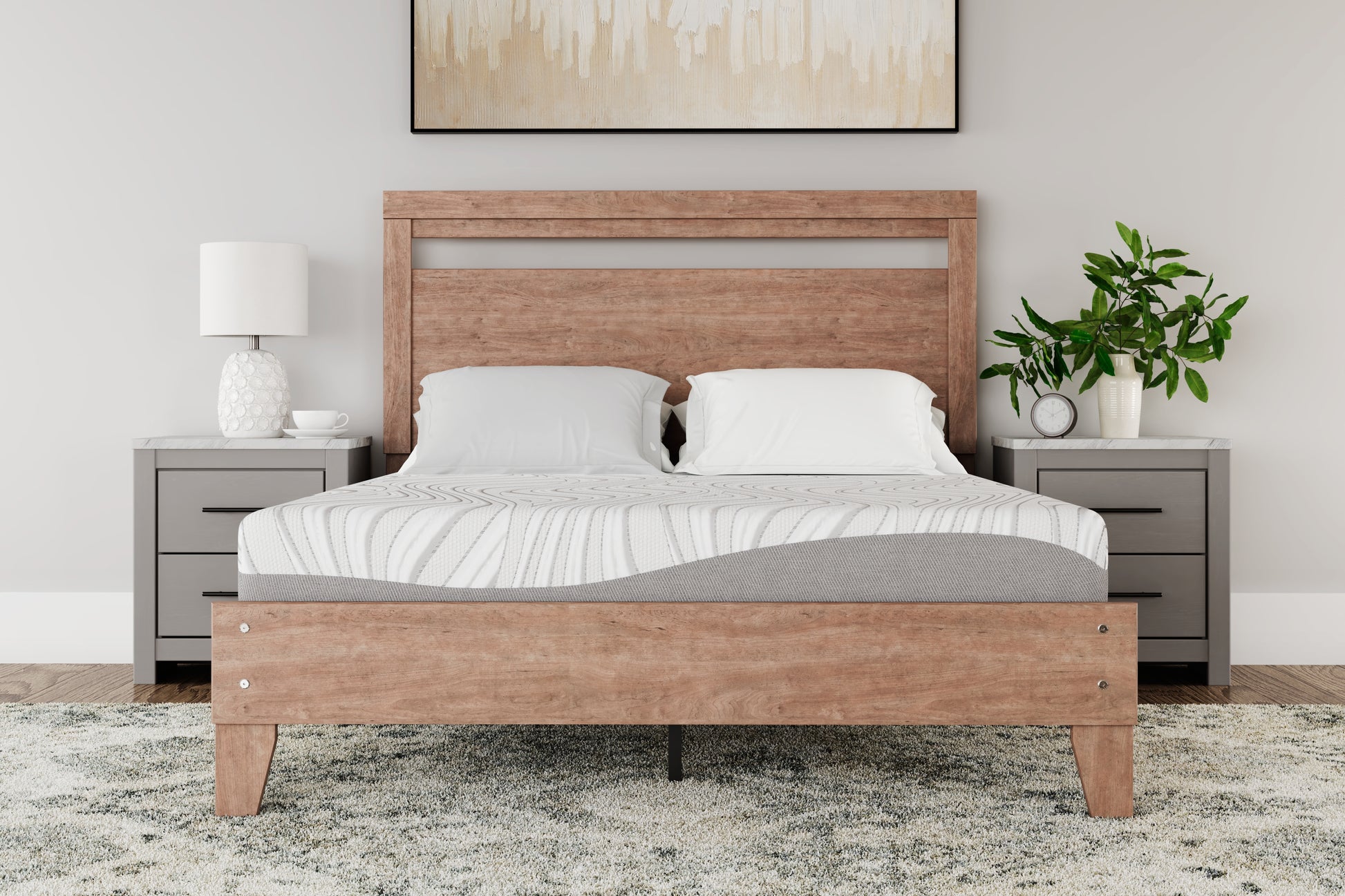 Orange Furniture Outlet - Ashley Furniture - 8 Inch Memory Foam Mattresses - California King / White - M59151
