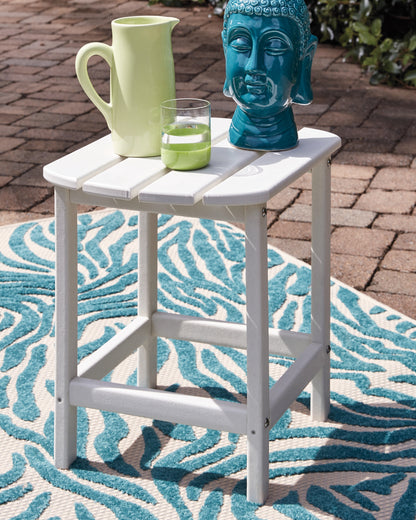 Orange Furniture Outlet - Ashley Furniture - Sundown Treasure Outdoor - Rectangular End Table / White - P011-703