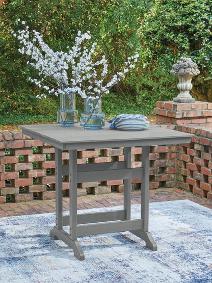 Orange Furniture Outlet - Ashley Furniture - Sanctuary Beach Outdoor - Square Counter TBL w/UMB OPT / Dark Gray - PCP227-632