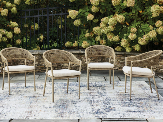 Orange Furniture Outlet - Ashley Furniture - Orchard Beach Outdoor - Arm Chair With Cushion (4/CN) - PCP373-601A