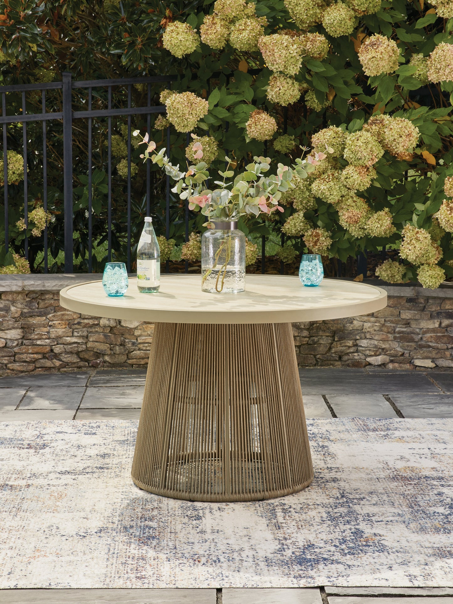Orange Furniture Outlet - Ashley Furniture - Orchard Beach Outdoor - Outdoor Dining Table / Beige - PCP373P2