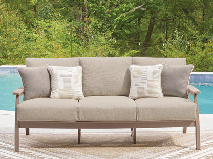 Orange Furniture Outlet - Ashley Furniture - Grover Beach Outdoor - Sofa with Cushion / Driftwood - PCP422-838