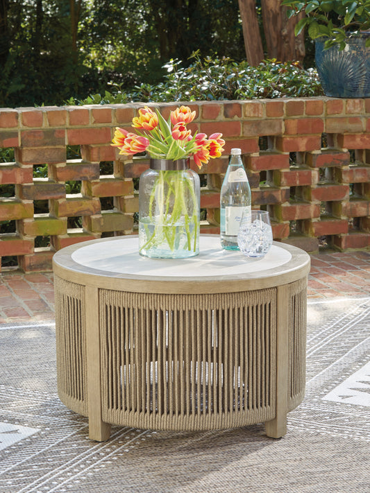Orange Furniture Outlet - Ashley Furniture - Spooners Cove Outdoor - Round Cocktail Table - PCP469-708