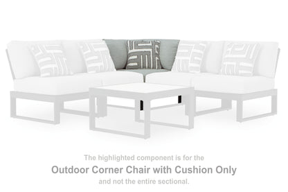 Orange Furniture Outlet - Ashley Furniture - Beachloft Outdoor - Corner with Cushion (1/CN) / Black/Gray - P490-877