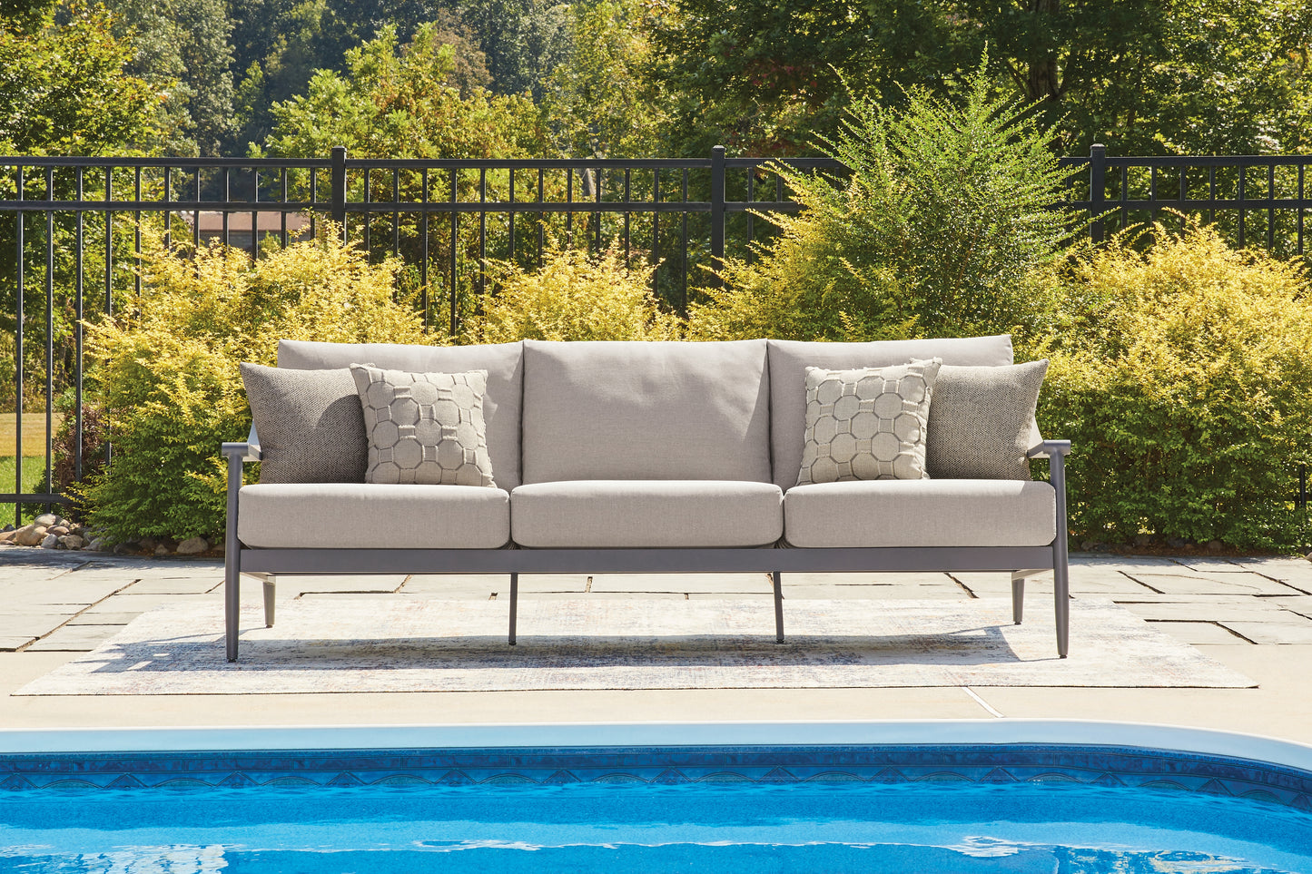 Orange Furniture Outlet - Ashley Furniture - Ocean Beach Outdoor - Sofa with Cushion - PCP510-838