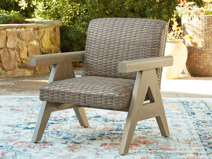 Orange Furniture Outlet - Ashley Furniture - Cliff Trails Outdoor - Rocking Lounge Chair / Beige - PCP690-821