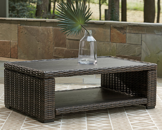 Orange Furniture Outlet - Ashley Furniture - Grasson Lane Outdoor - Square End Table / Brown - P783-702