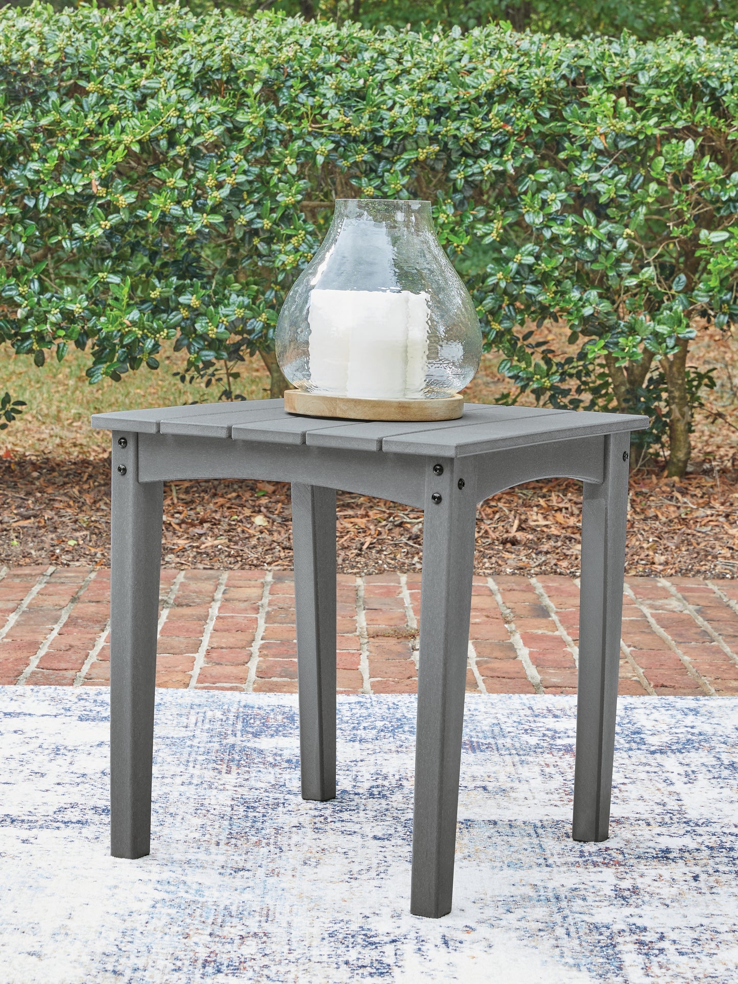 Orange Furniture Outlet - Ashley Furniture - Cove Beach Outdoor - Square End Table / Gray - PCP803-702