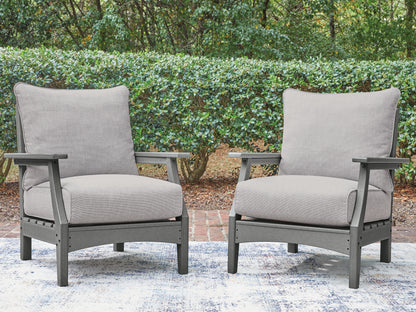 Orange Furniture Outlet - Ashley Furniture - Cove Beach Outdoor - Lounge Chair w/Cushion (Set of 2) / Gray - PCP803-820