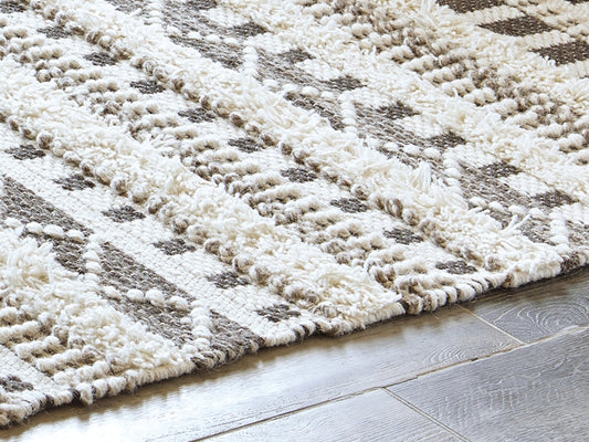 Orange Furniture Outlet - Ashley Furniture - Karalee Rug - 8' x 10' Rug / Ivory/Brown - R404441